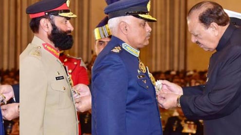  سول و ملٹری شخصیات کو اعزازات سے نوازا گیا