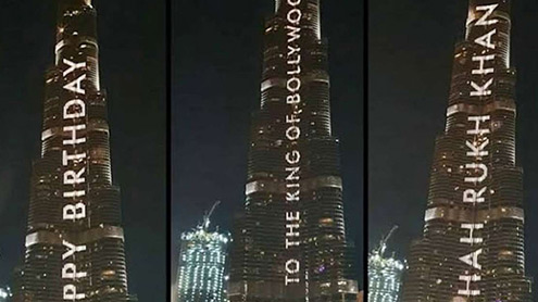 شاہ رخ کی 54ویں سالگرہ ،برج خلیفہ پر روشنی کرکے مبارکباد 