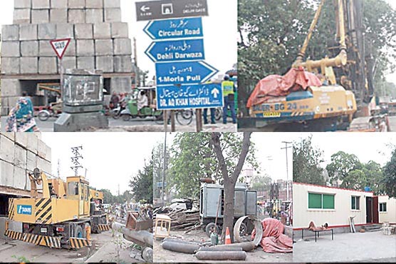 شیرانوالہ گیٹ فلائی اوور کی تعمیر ‘سڑک جزوی بند