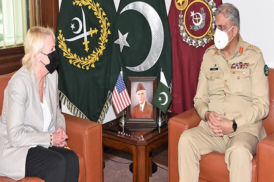 آرمی چیف سے امریکی ناظم الامور کی ملاقات، افغان امن عمل پر تبادلہ خیال