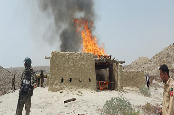 لادی گینگ کے خلاف آپریشن :کمین گاہیں اور مورچے تباہ 