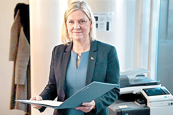 دوبارہ سویڈن کی وزیراعظم منتخب 