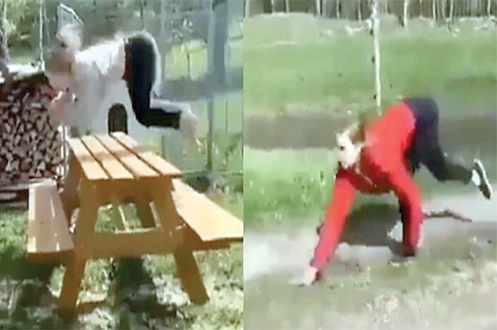 گھوڑوں سے محبت، لڑکی خود گھوڑا بن کر دوڑنے لگی 