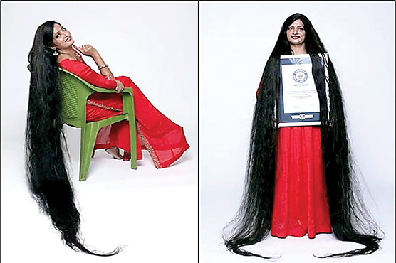 لمبے بالوں کا عالمی ریکارڈ بھارتی خاتون کے نام