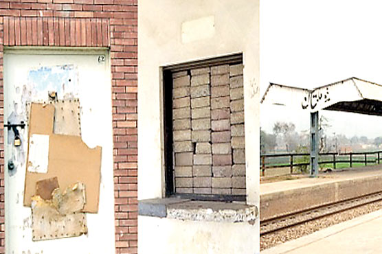 نیو  ملتان  سٹی  ریلوے  سٹیشن  کی   عمارت  14 سال  میں  تباہ،دروازے    اور  کھڑکیاں  چوری