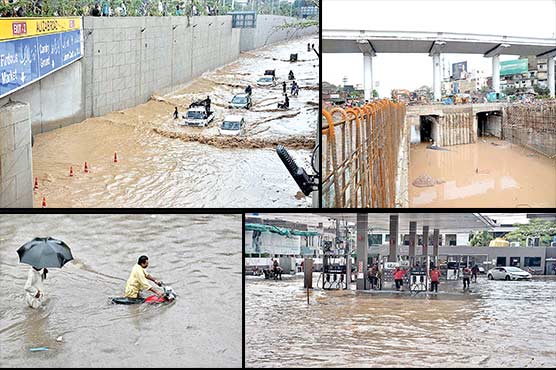 ریکارڈ بارش،لاہور  میں  سیلاب کا منظر،9جاں  بحق:دریاؤں  کے  بپھرنے  کا  خدشہ،پنجاب  میں  الرٹ  جاری 