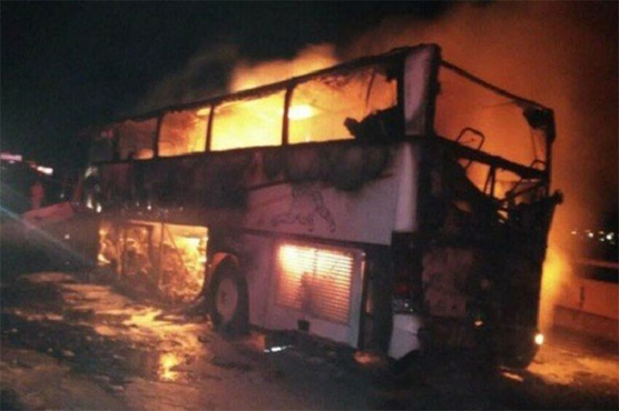 سعودی عرب :عمرہ زائرین کی بس کو حادثہ،20جاں بحق