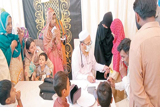  مشرف کالونی میں مفت طبی کیمپ،سیکڑوں افراد مستفید 