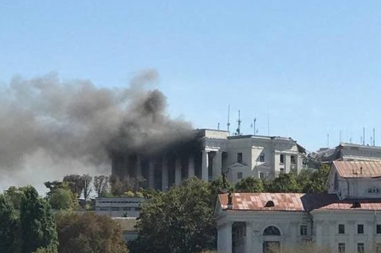  روسی نیول ہیڈکوارٹرز پر یوکرین  کے میزائل حملے ، ایک فوجی ہلاک 