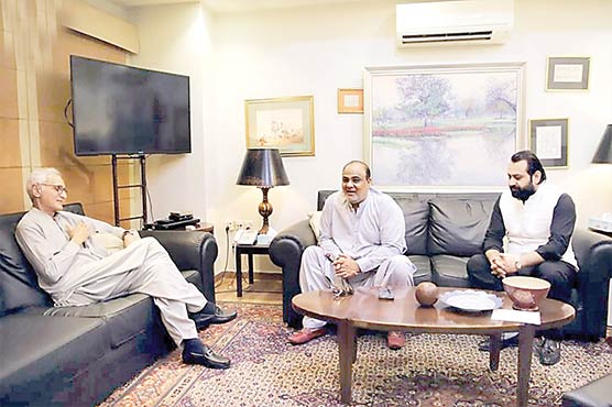 جہانگیر ترین سے سابق رکن  پنجاب اسمبلی یعقوب شیخ کی  ملاقات ،دورہ جھنگ کی دعوت 
