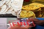  گجرات:روٹی،نان مہنگا بیچنے پر ہزاروں کے جرمانے