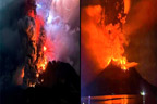 انڈونیشیا :آتش فشاں پھٹنے کے بعد ہزاروں افراد کا انخلا، سونامی کا خطرہ