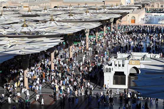 مسجد نبوی ؐ میں گزشتہ ہفتے  55 لاکھ سے زائد زائرین کی آمد