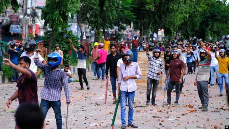بنگلہ دیش :حالات بدستور  کشیدہ ، مظاہرے جاری 