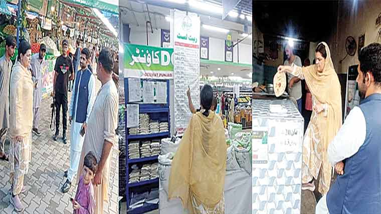 چیئرپرسن چیف منسٹر ٹاسک فورس نے  روٹی کا  وزن ، قیمتیں چیک کیں 