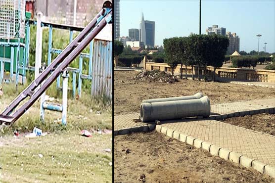  نیو کراچی میں پارکس تباہ حالی کاشکار ،چار دیواری غائب
