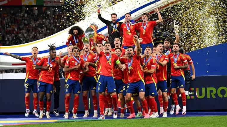 انگلینڈ کو شکست دیکر سپین نے چوتھی مرتبہ یورو کپ جیت لیا
