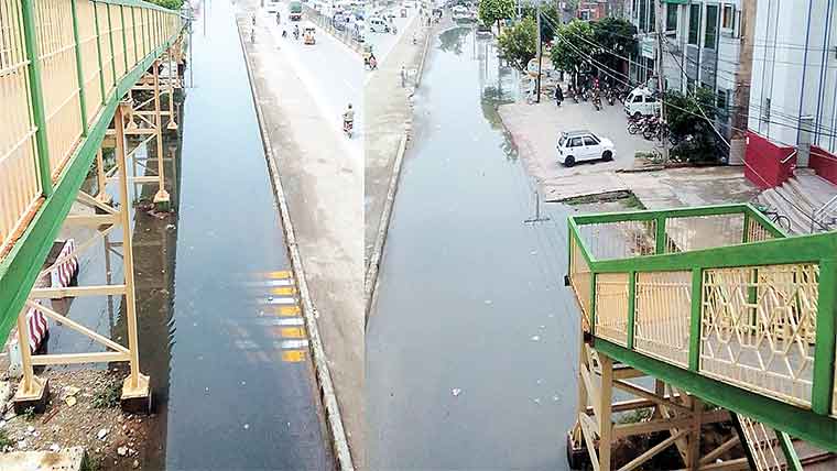 راہوالی :بارش سے جی ٹی روڈ ، گلی محلے پانی میں ڈوب گئے 