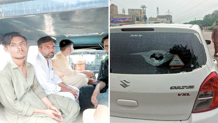 تجاوزات کے خلاف آپریشن ،قبضہ مافیا کا اسسٹنٹ کمشنر ابراہیم حیدری کی گاڑی پر حملہ