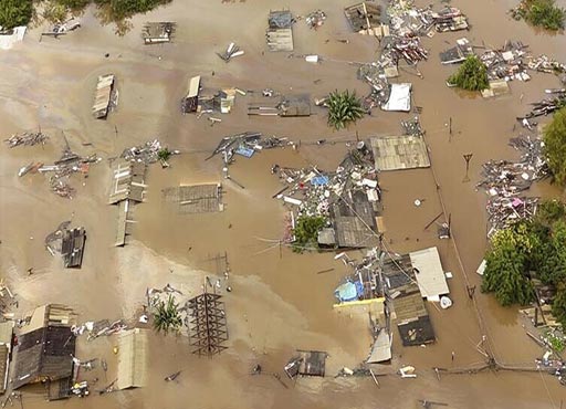 جنوبی برازیل میں سیلاب، مٹی کے  تودے گرنے سے 66افراد ہلاک