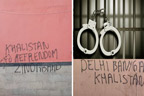بھارت میں خالصتان کے نعرے  دیوارپر لکھنے والے 3سکھ گرفتار 