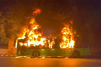 بھارت :بس میں آگ لگنے  سے 8مسافر زندہ جل گئے