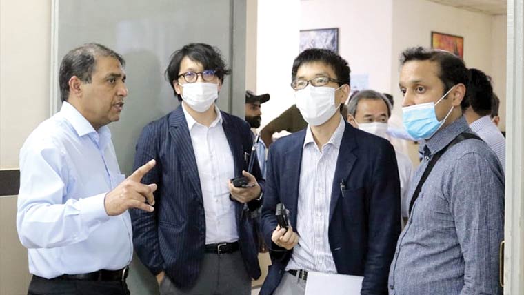 جاپانی ایجنسی جائیکا فیلڈ سروے  ٹیم کا چلڈرن ہسپتال کا دورہ