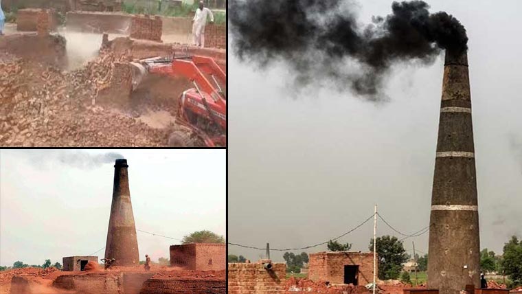 ماحولیاتی آ لودگی پھیلانے پر 15 بھٹے مسمار ،65 بند 