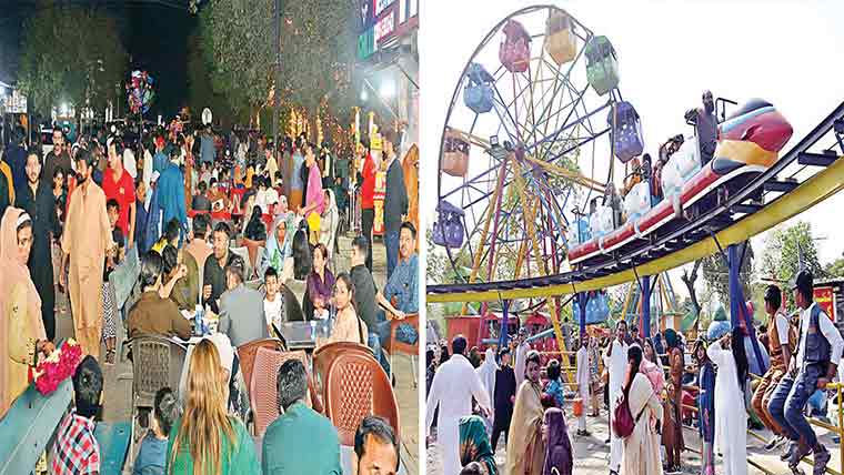 عید کی چھٹیاں شہریوں کا تفریحی مقامات کا رخ،ہلہ گلہ،ون ویلنگ