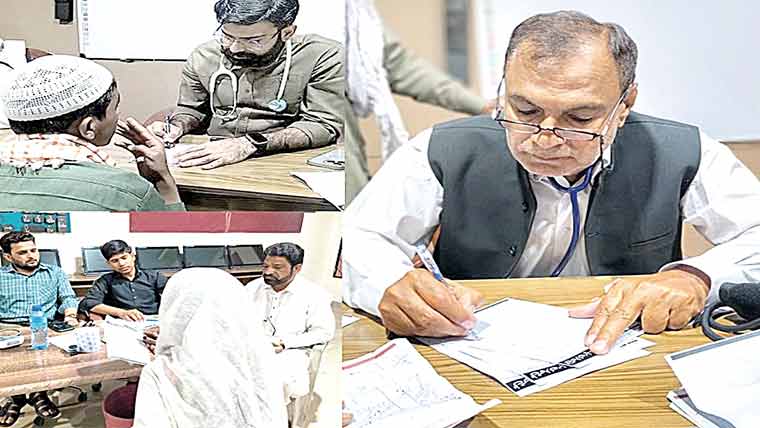 علی حسن فری میڈیکل کیمپ  700مریضوں کا معائنہ