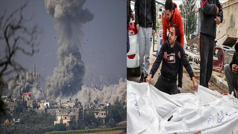 غزہ ،رہائشی عمار ت پر اسرائیلی بمبار ی ،23فلسطینی شہید 