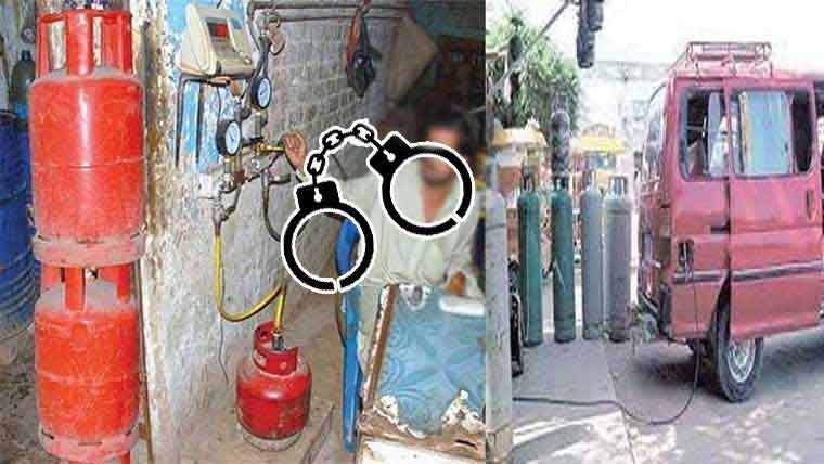 سیل کی گئی دکان کھول کر گیس ری فلنگ پر شہری گرفتار