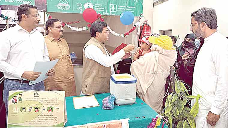 متحد ہوکر ملک کو پولیو فری بنانا ہدف ہے ،سید منور بخاری 