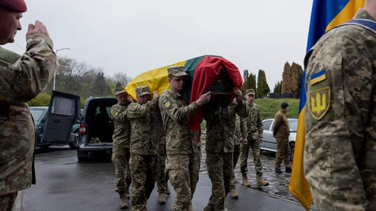 جنگ میں ہلاک 909فوجیوں کی لاشیں یوکرین کو موصول 