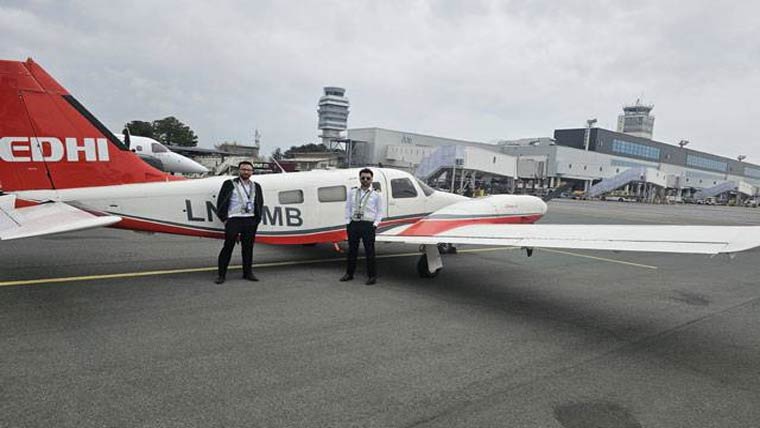 ایدھی فاؤنڈیشن کی ائیر ایمبولینس  سروس میں ایک اور طیارے کا اضافہ