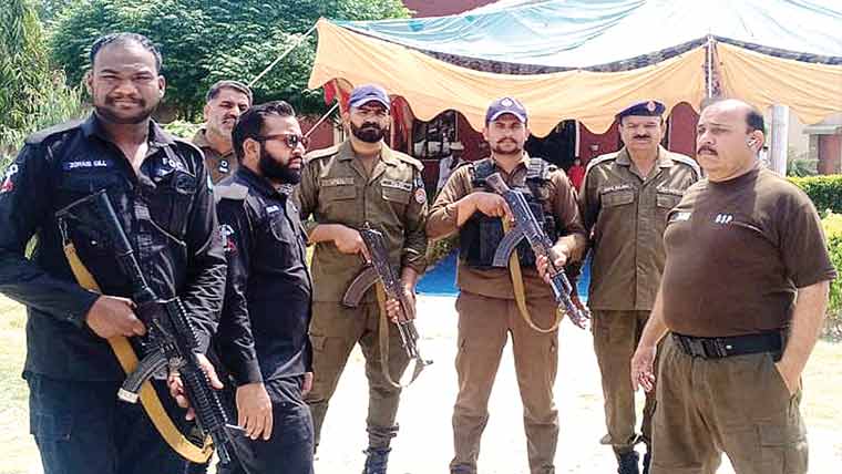 سیالکوٹ:ایسٹر کے موقع پر  سکیو رٹی کے فول پروف انتظامات 