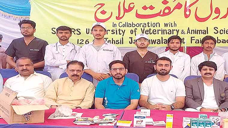  جڑانوالہ :جانوروں کے مفت علاج کیلئے طبی کیمپ کا انعقاد