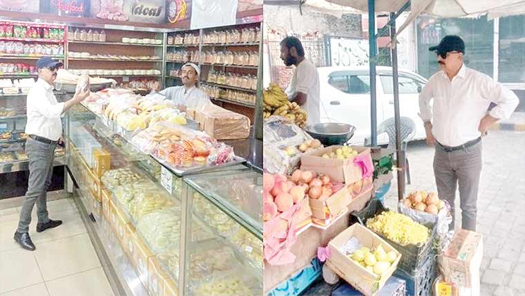 مجسٹریٹ کانرخوں کاجائزہگرانفروشی پر 2افرادگرفتار ،جرمانے