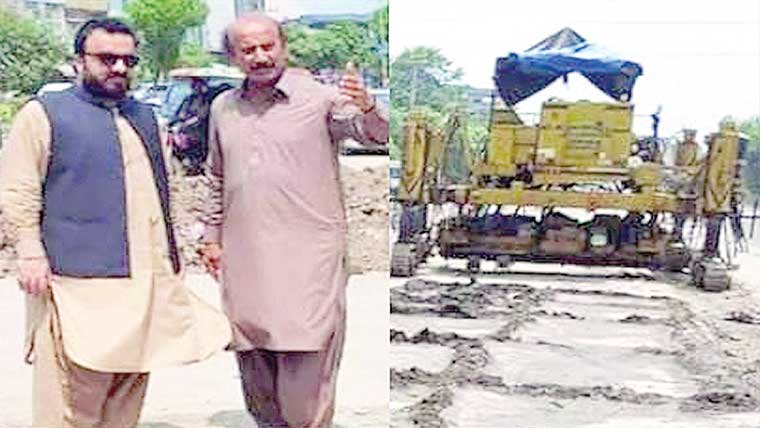 اسسٹنٹ کمشنر وزیرآباد کا زیر تعمیر سیالکوٹ روڈ کا معائنہ