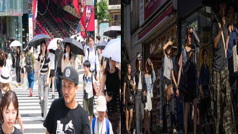 جاپان میں جولائی سب سے گرم  مہینہ، درجہ حرارت میں ریکارڈ اضافہ