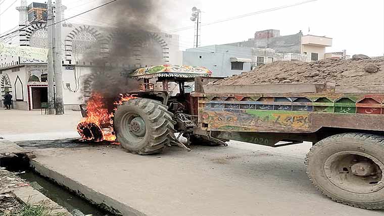 ملہی چوک :ٹریکٹر کی موٹر سائیکل کوٹکر ،نوجوان جاں بحق 