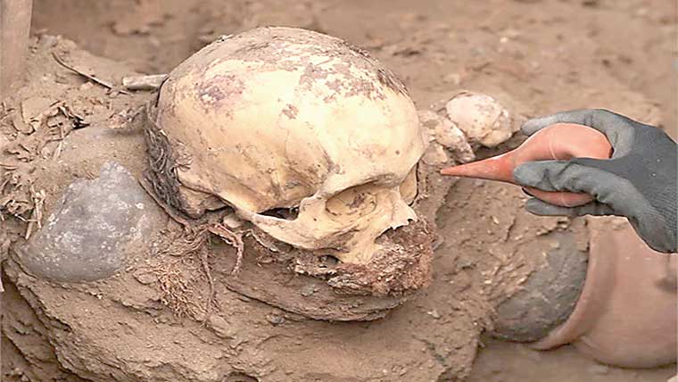 گیس کیلئے کی گئی کھدائی کے دوران انسانی باقیات برآمد