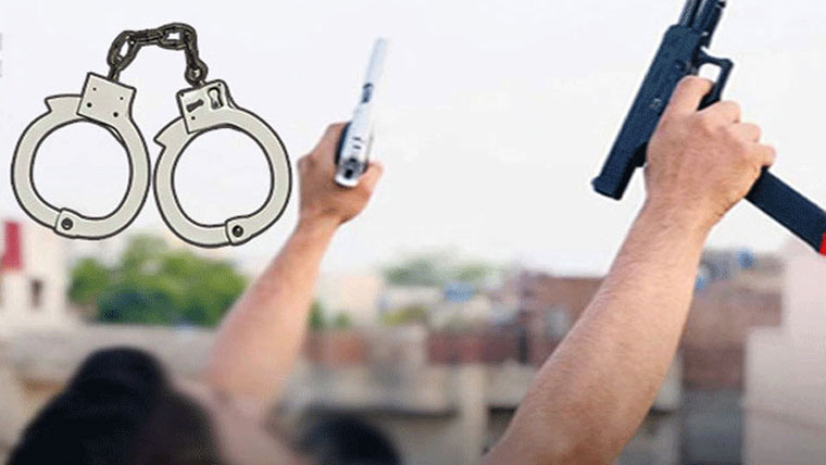  اسلحہ کی نمائش پر 3 ملزم گرفتار 