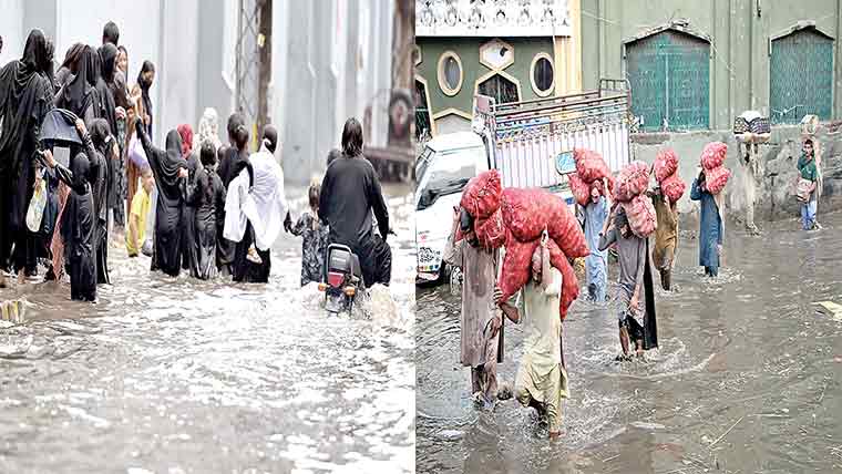 لاہور : تیز ہوا کیساتھ موسلادھار بارش، سائن بورڈ گرنے سے شہری جاں بحق 
