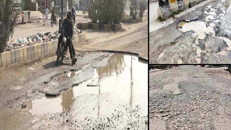 پیچ ورک نہ ہونے سے سڑکیں مزید تباہ ہونے لگیں