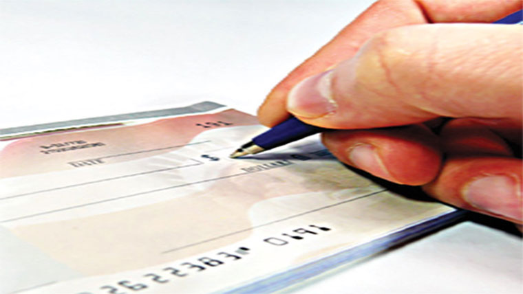 20لاکھ کا جعلی چیک دینے پر مقدمہ 