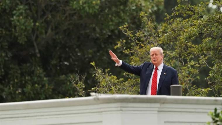  ٹرمپ کا وائٹ ہاؤس چھت پر  نیوکلئر میزائل نصب کرنیکا مذاق