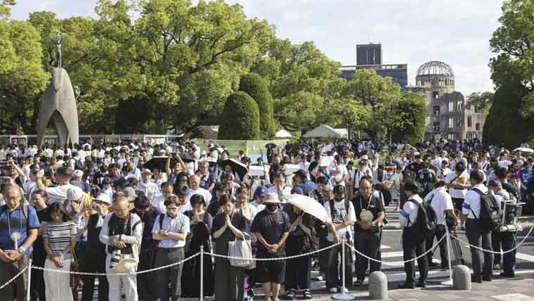 جاپان :ہیروشیما پر ایٹمی حملے کے 80  سال مکمل ، خاموش دعا ،یادگاری تقریب