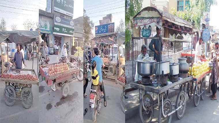  ڈسکہ :ٹینکی نمبر1کے اردگرد ریڑھی بانوں کے ٹھیلے قائم