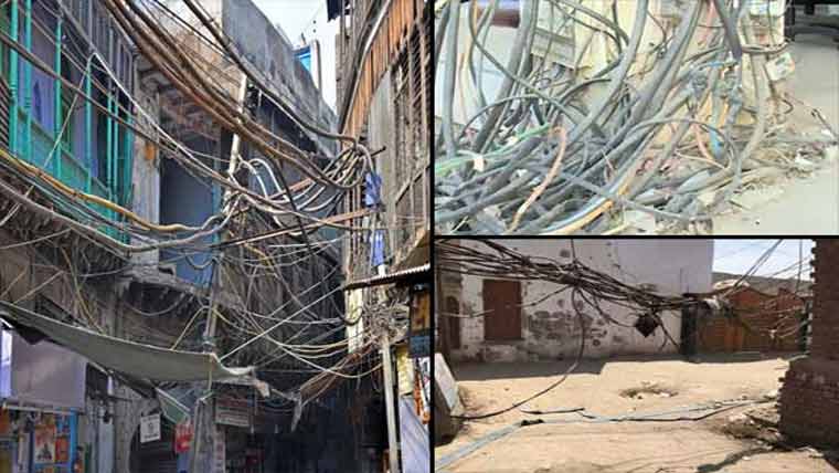 چناب نگر: جھولتے تار اور ٹیڑھے کھمبے شہریوں کیلئے خطرہ